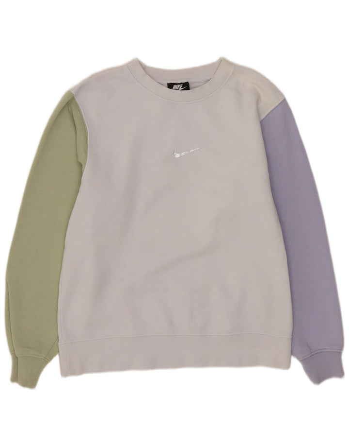 Γυναικείο φούτερ μεγάλου μεγέθους Nike Jumper UK 6 XS Πολύχρωμο μπλοκ χρώματος