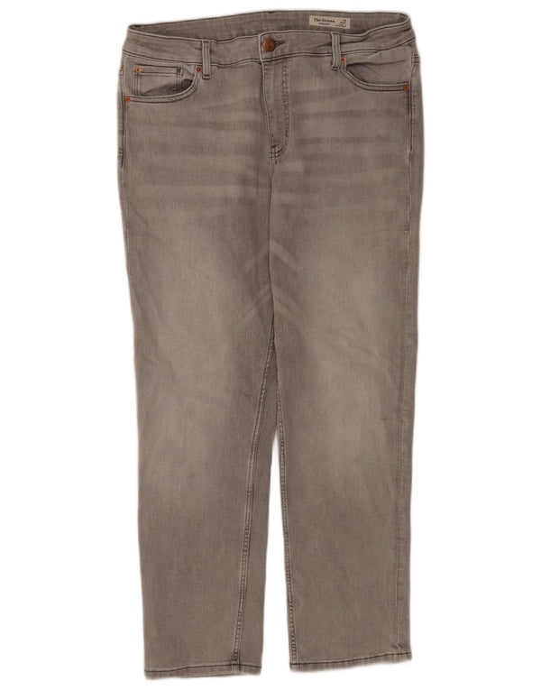 Marks & Spencer Women The Sienna Straight Jeans UK 16 Large W34 L27 Grey