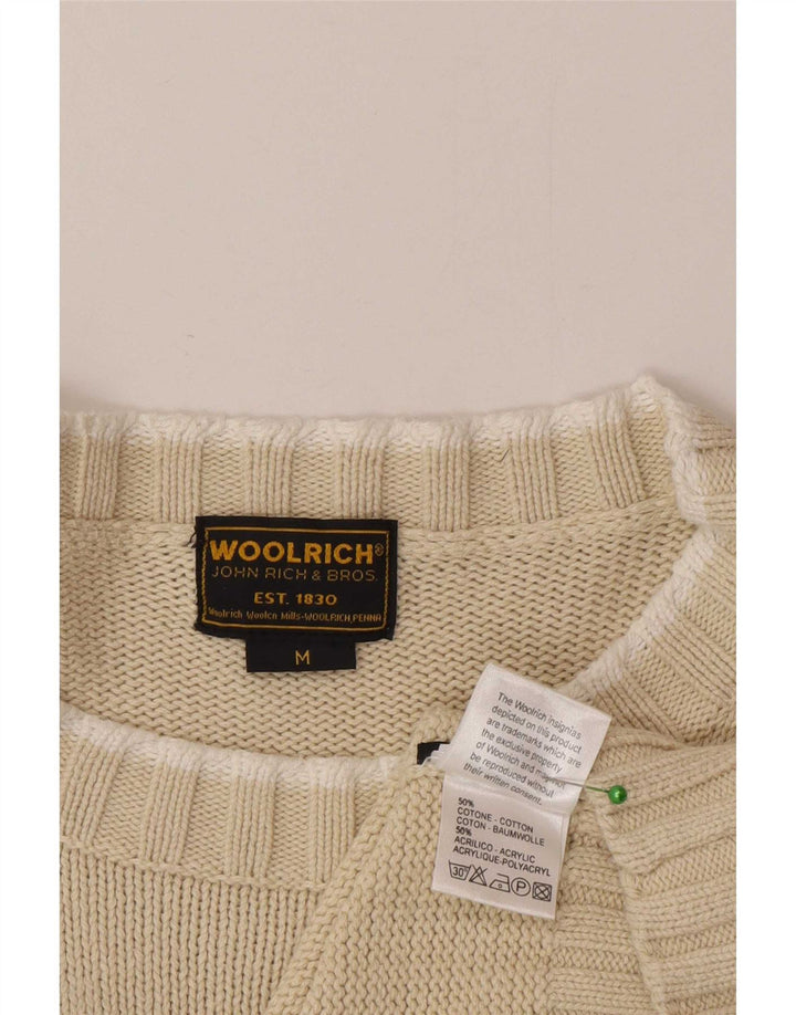 Ανδρικό πουλόβερ Woolrich Graphic Boat Neck Jumper Medium Off White ριγέ