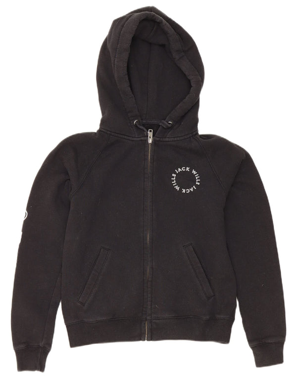 Jack Wills Γυναικείο πουλόβερ με κουκούλα με φερμουάρ UK 8 μικρό βαμβακερό