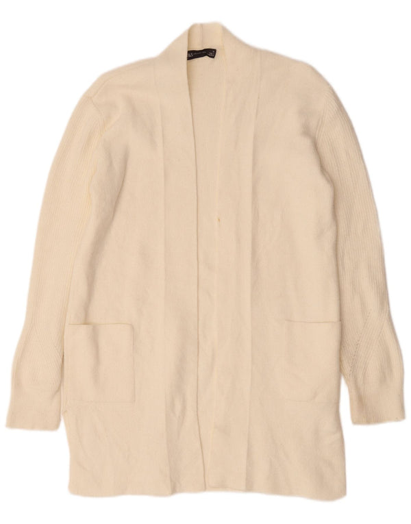 Marks & Spencer Γυναικείο πουλόβερ Longline Cardigan UK 12 Medium Off White
