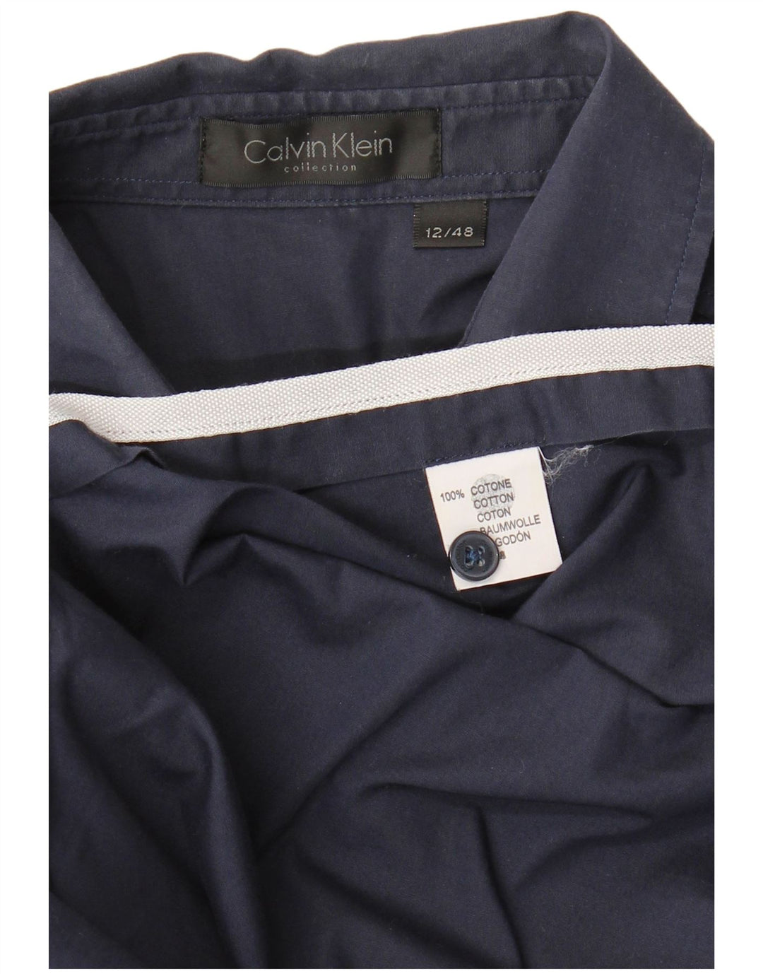 Γυναικείο πουκάμισο Calvin Klein US 12 Large Navy Blue από βαμβάκι