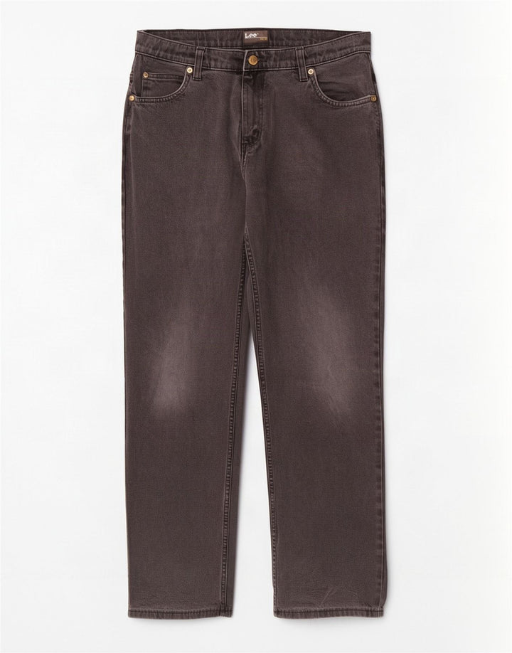 Lee Mens Brooklyn Straight Jeans W33 L31 Μαύρο βαμβακερό