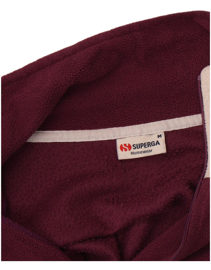 Superga Ανδρικό φερμουάρ Fleece Jumper με μεσαίο μπορντό χρώμα