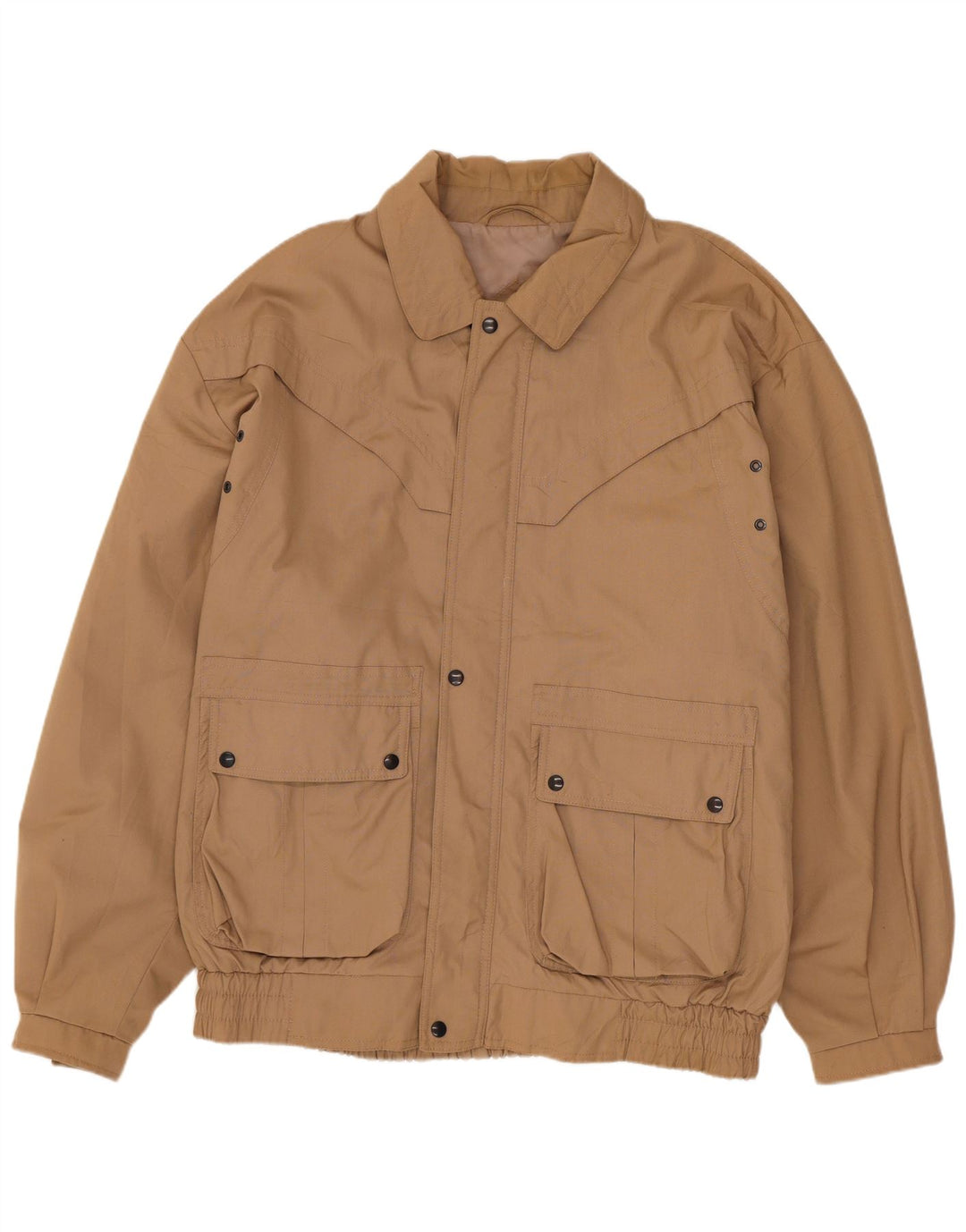 Vintage Ανδρικό Oversized Bomber Jacket EU 50 Large Brown Βαμβακερό