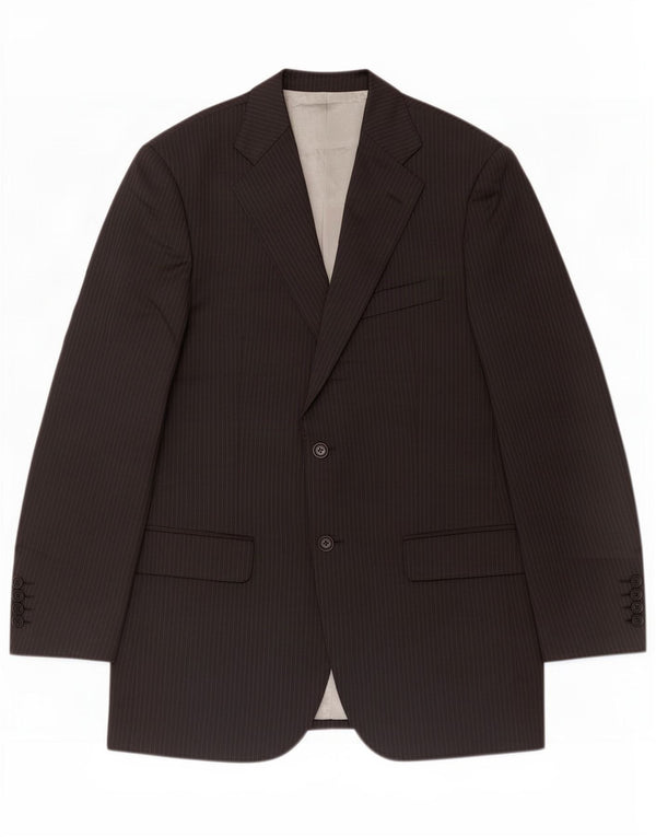 Marks & Spencer Ανδρικό σακάκι 2 κουμπιών σακάκι UK 38 Medium Black Pinstripe