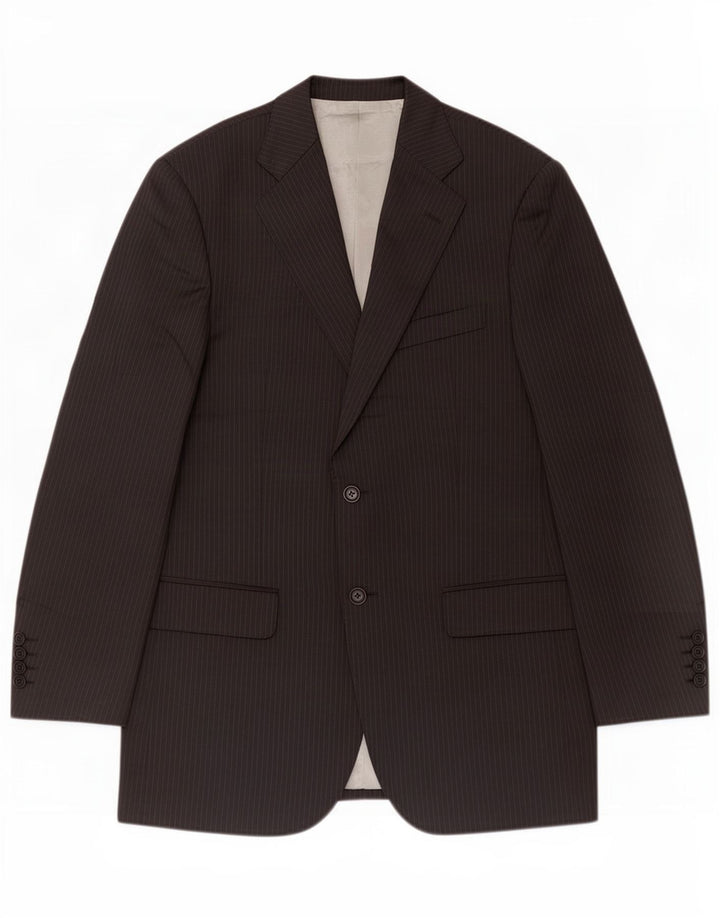 Marks & Spencer Ανδρικό σακάκι 2 κουμπιών σακάκι UK 38 Medium Black Pinstripe