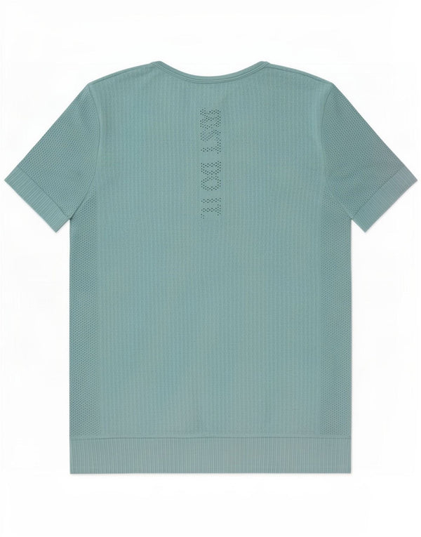 Γυναικείο Nike Dri Fit Graphic T-shirt Top UK 10 Small Blue Nylon