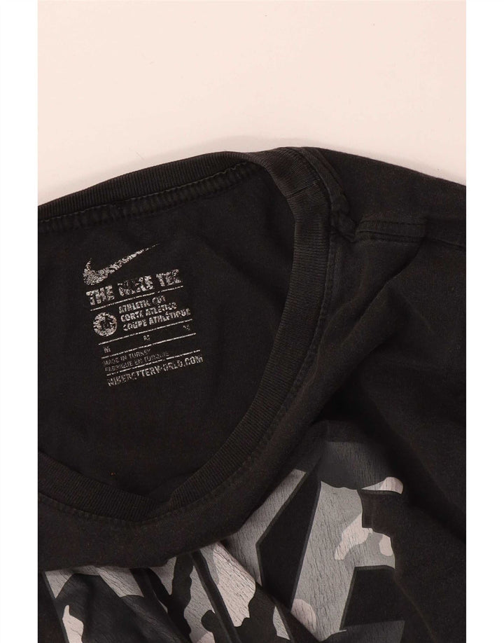 Ανδρικό T-Shirt με γραφικό αθλητικό κόψιμο Nike, μεσαίο μαύρο