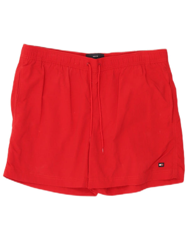 Ανδρικό σορτς κολύμβησης Tommy Hilfiger Slim Fit XL Red Polyamide