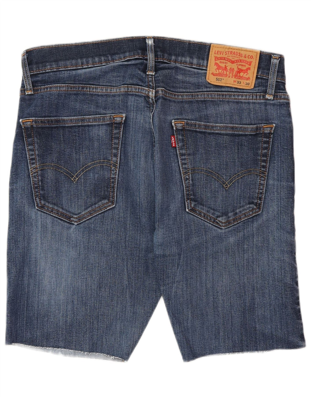 Ανδρικό Σορτς LEVI'S 502 Τζιν W33 Μεσαίο Μπλε Βαμβακερό