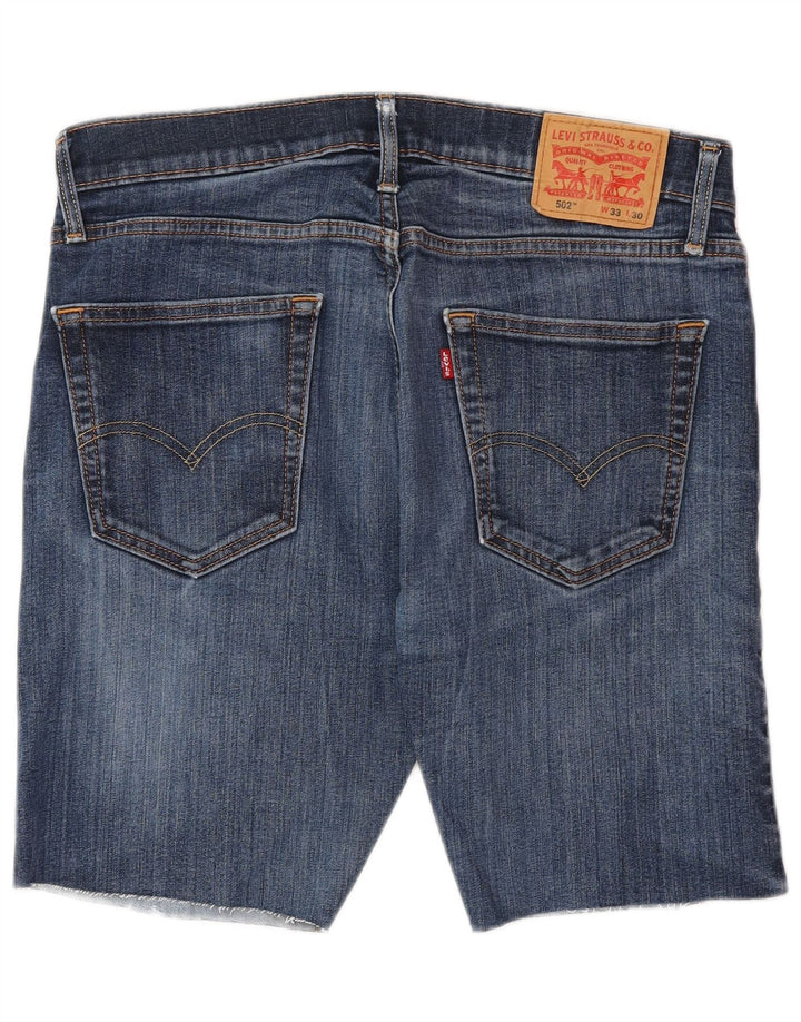 Ανδρικό Σορτς LEVI'S 502 Τζιν W33 Μεσαίο Μπλε Βαμβακερό