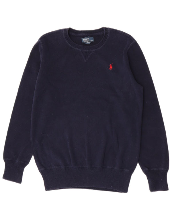 Polo Ralph Lauren Boys Φούτερ Jumper 14-15 ετών Μεγάλο Navy Blue από βαμβάκι