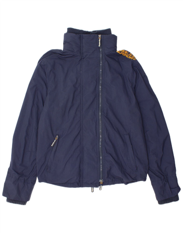 Superdry Womens The Windcheater Windbreaker Jacket UK 14 Medium Navy Blue