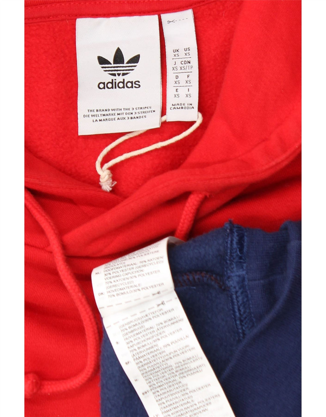 ADIDAS Ανδρικό Hoodie Jumper XS Πολύχρωμο Courblock Βαμβακερό