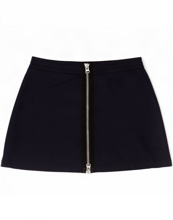 Zara Γυναικεία Μίνι Φούστα Medium W28 Navy Blue Polyamide