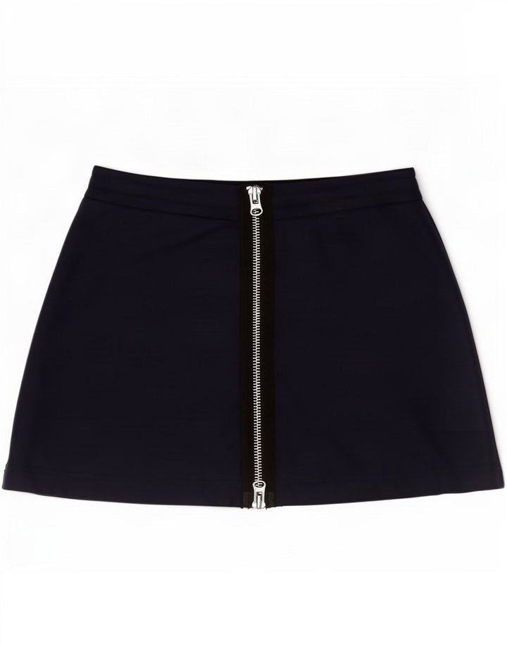 Zara Γυναικεία Μίνι Φούστα Medium W28 Navy Blue Polyamide