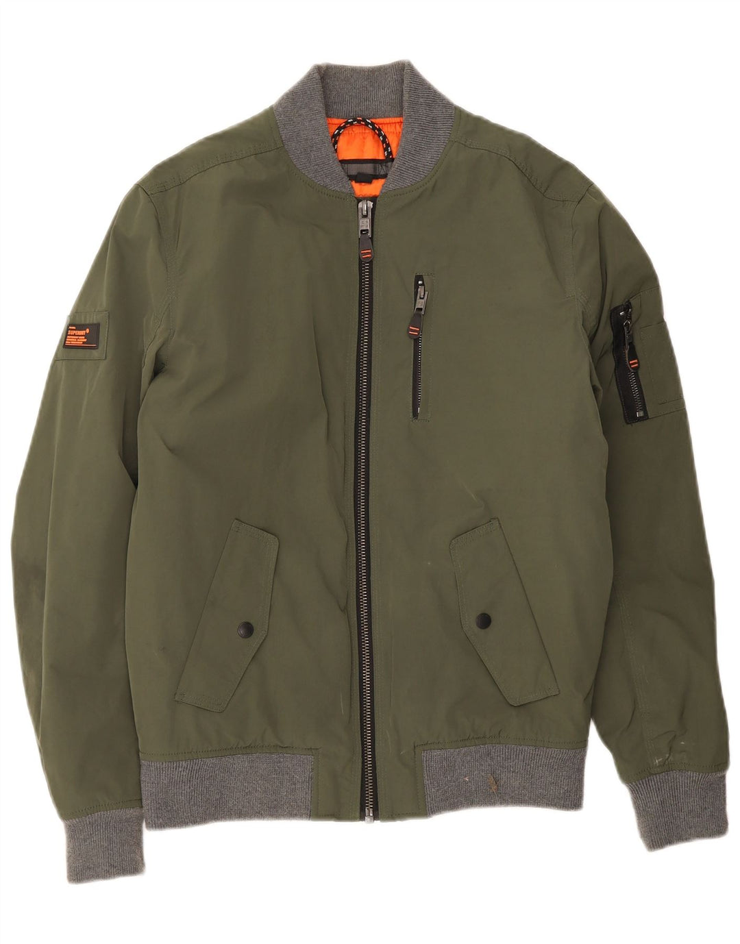 Ανδρικό μπουφάν Superdry UK 38 Medium Green Colourblock Polyester