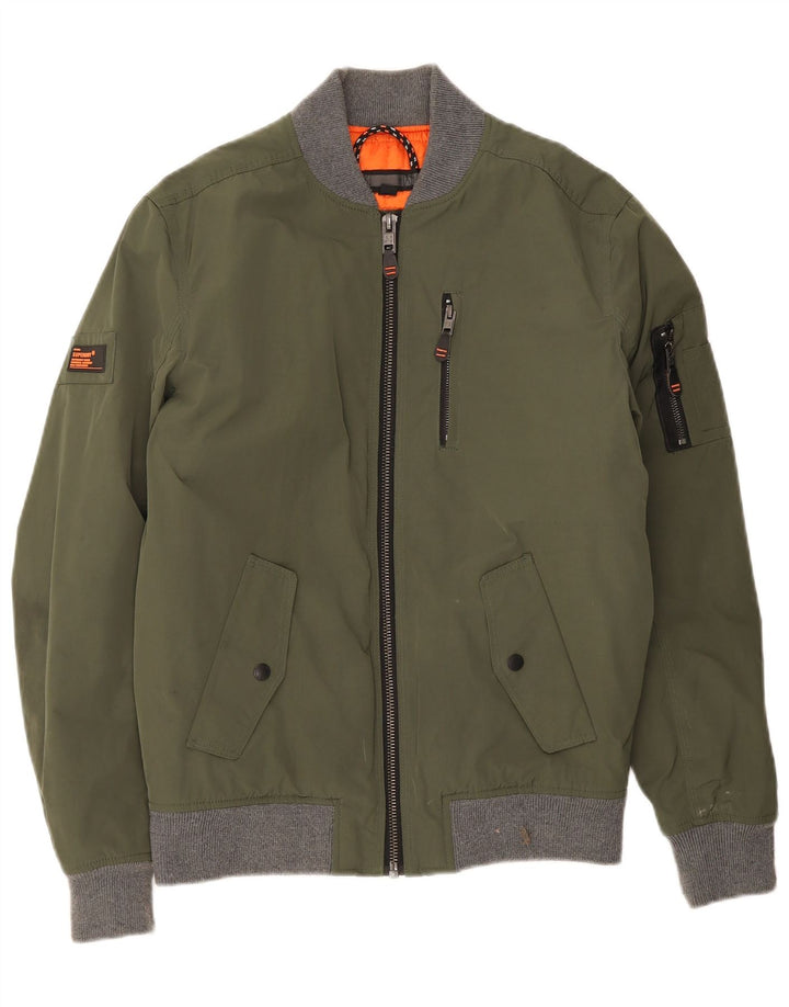 Ανδρικό μπουφάν Superdry UK 38 Medium Green Colourblock Polyester