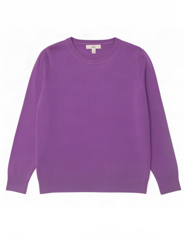 Marks & Spencer Γυναικείο πουλόβερ με λαιμόκαυστο UK 12 Medium Purple Ακρυλικό