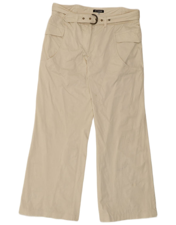 GF Ferre Ανδρικό Φαρδύ Παντελόνι Cargo IT 46 Small W32 L31 Beige Polyamide