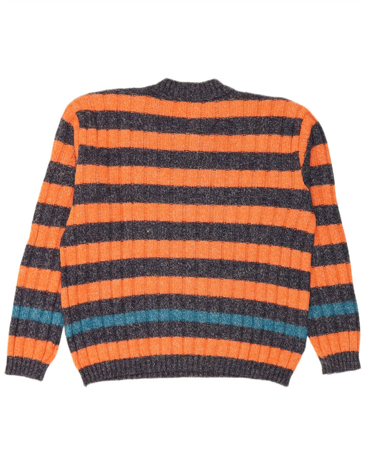 Ανδρικό πουλόβερ Levi's V-Neck Jumper Μικρό πορτοκαλί ριγέ μαλλί αλπακά