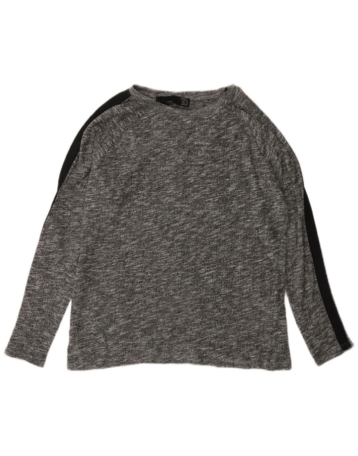 Γυναικεία Zara Oversized μακρυμάνικο UK 10 Small Grey Colourblock Viscose