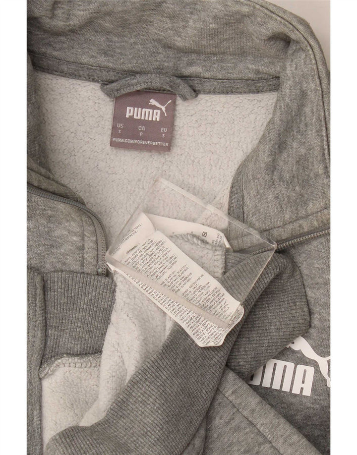 Ανδρική αθλητική φόρμα Puma Μπουφάν από βαμβακερό μικρό γκρι χρώμα