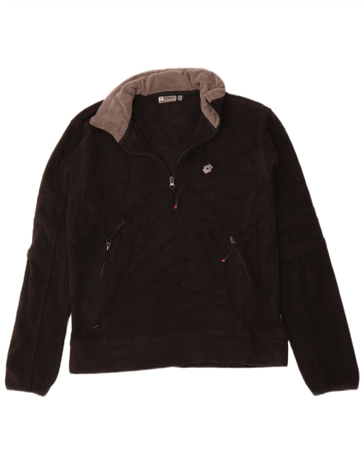 Lotto Γυναικείο φερμουάρ Fleece Jumper UK 14 Large Black Polyester