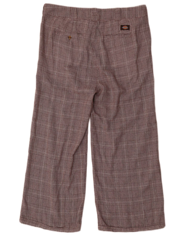 Dickies Γυναικείο Cropped Παντελόνι US 14 XL W34 L26 καφέ καρό