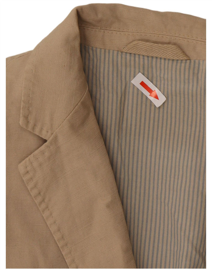 Massimo Dutti Ανδρικό μπλέιζερ με 2 κουμπιά μπουφάν EU 48 Μεσαίο μπεζ βαμβακερό