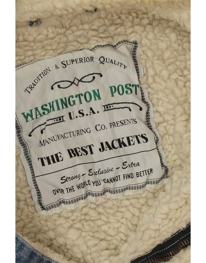 Vintage Ανδρικό τζιν Sherpa Jacket UK 38 Medium Blue