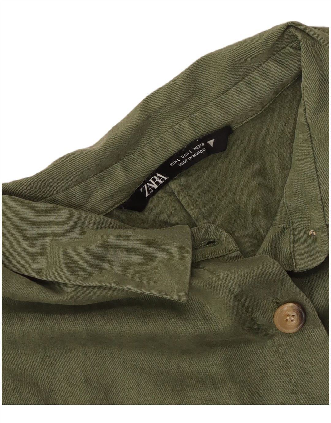 Zara Γυναικείο Βασικό Φόρεμα UK 14 Μεγάλο Χακί