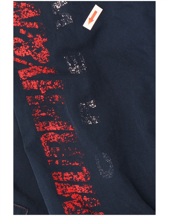 MURPHY & NYE Ανδρικό γραφικό μπουφάν UK 40 Large Navy Blue Polyester