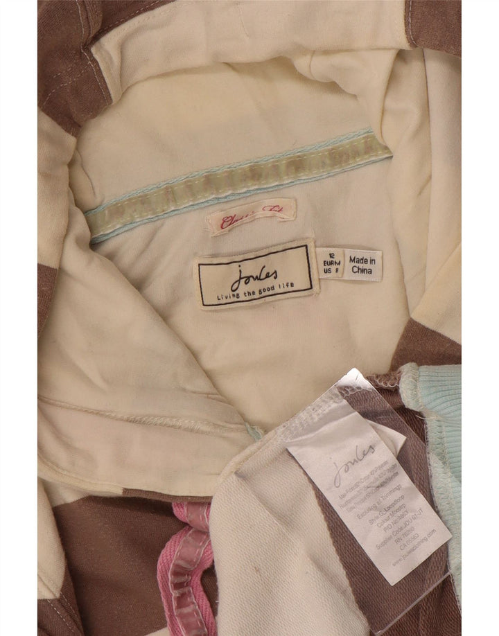 JOULES Γυναικείο Classic Fit Hoodie Jumper UK 12 Μεσαίο καφέ ριγέ