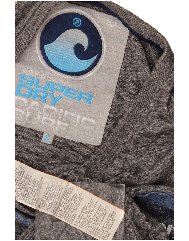 Ανδρικό γραφικό T-Shirt Superdry Top XL Γκρι βαμβακερό