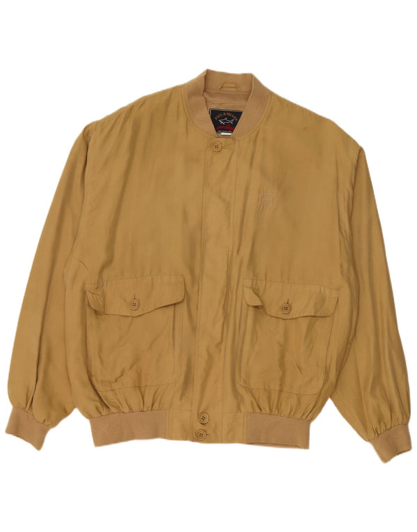 Paul & Shark Ανδρικό Bomber Jacket UK 42 XL Yellow Silk