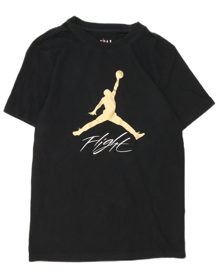 Jordan Ανδρικό γραφικό T-Shirt Top Μικρό μαύρο βαμβακερό