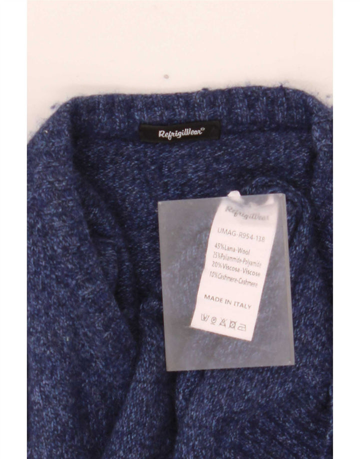 Ανδρικό πουλόβερ Refrigiwear Crew Neck Jumper Medium Navy Blue Wool