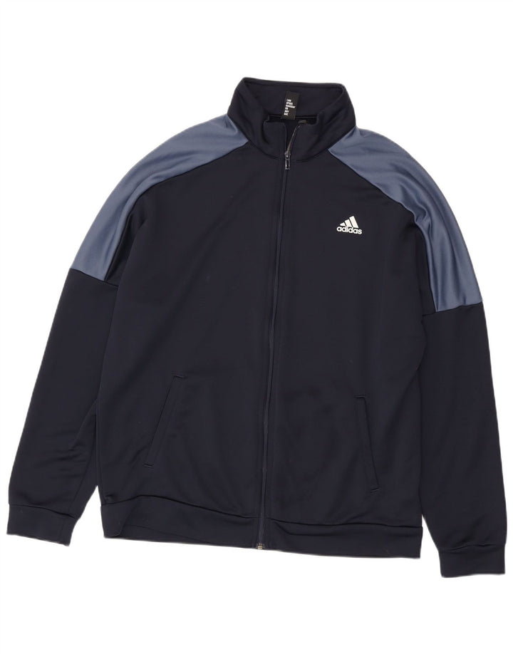 Ανδρική φόρμα γυμναστικής με γραφικά ADIDAS Top Jacket XL Navy Blue Colourblock