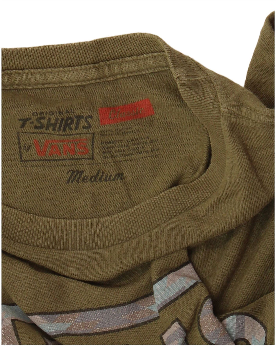 Ανδρικό μπλουζάκι VANS Classic Graphic Top Medium Khaki Cotton