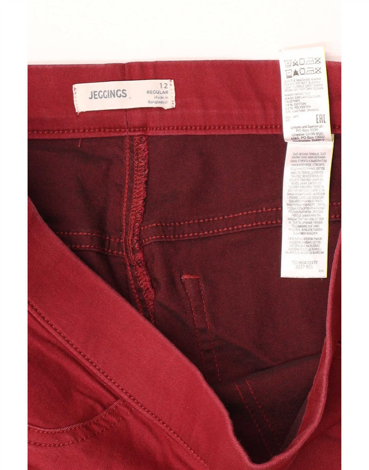 Marks & Spencer Γυναικεία Jegging Τζιν UK 12 Medium W30 L28 Red Cotton