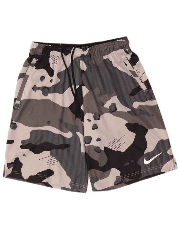 Ανδρικό αθλητικό σορτς Nike Dri Fit με μεσαίο γκρι πολυεστέρα παραλλαγής
