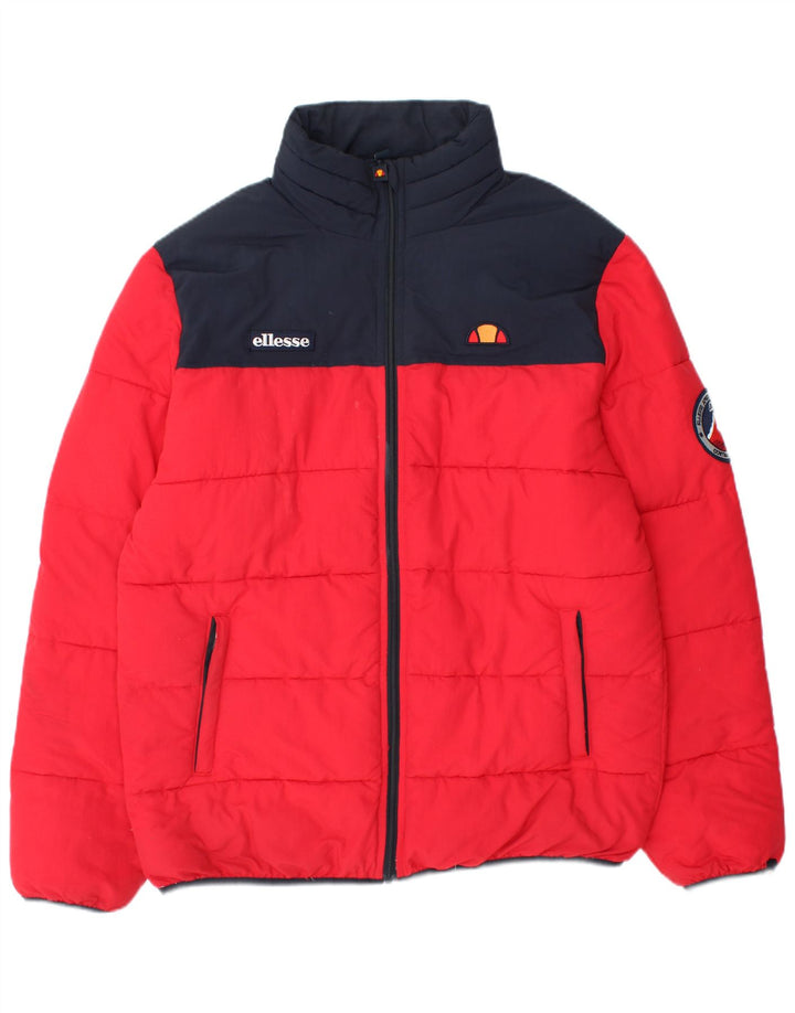 ELLESSE Ανδρικό μπουφάν UK 40 Large Red Colorblock Πολυαμίδιο