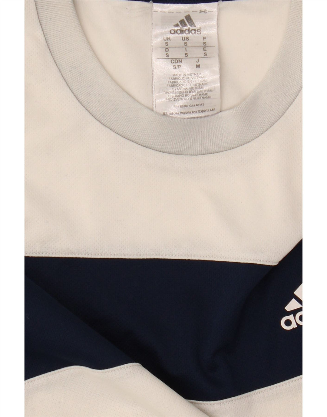 Ανδρικό μπλουζάκι τένις ADIDAS Top Small White Colourblock Polyester