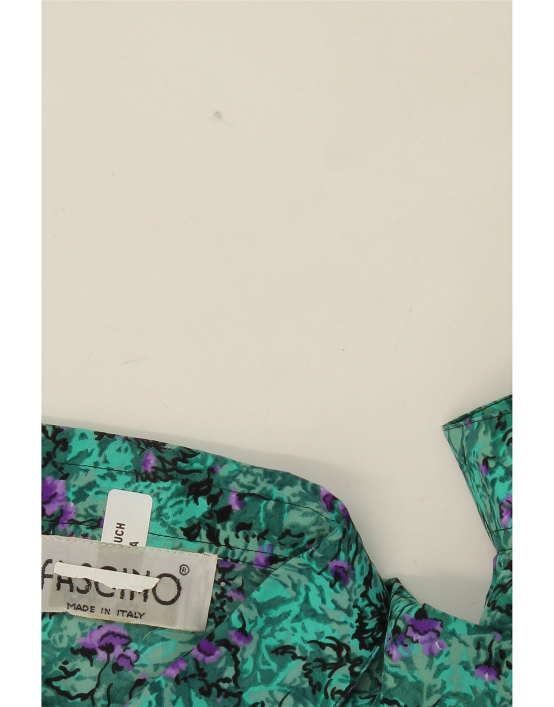 FASCINO Womens Shirt Blouse IT 49 XL Green Floral Polyester Vintage Fascino and Second-Hand Fascino from Messina Hembry 
