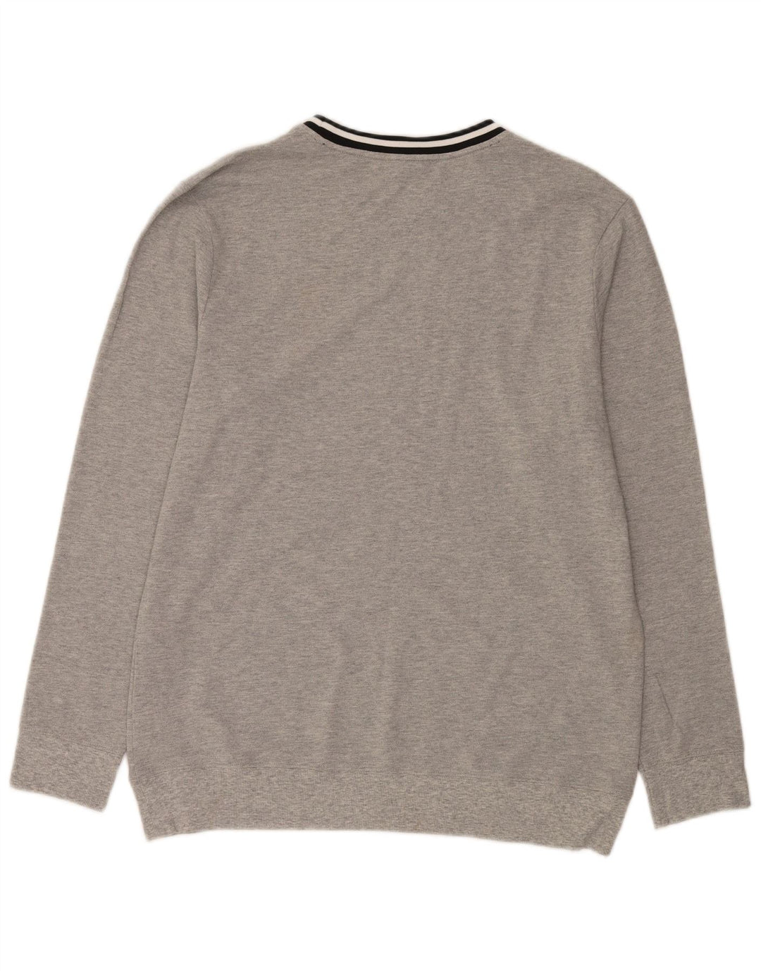 Ανδρικό πουλόβερ Calvin Klein Graphic Crew Neck Jumper Μεγάλο γκρι ριγέ