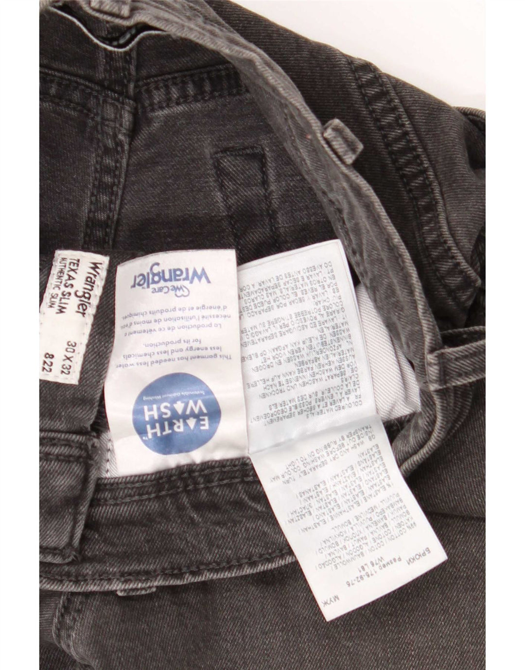 Wrangler Ανδρικό Texas Slim Jeans W30 L32 Γκρι βαμβακερό