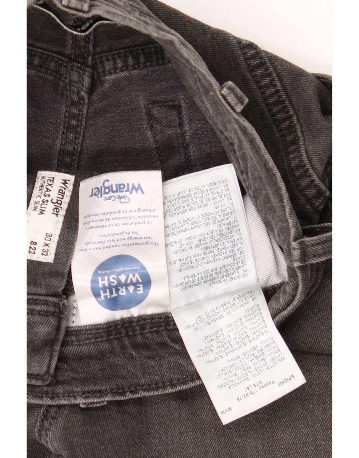 Wrangler Ανδρικό Texas Slim Jeans W30 L32 Γκρι βαμβακερό