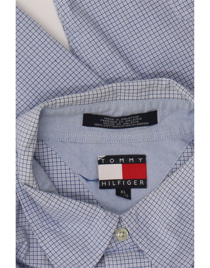 Ανδρικό πουκάμισο Tommy Hilfiger XL Blue Check Cotton